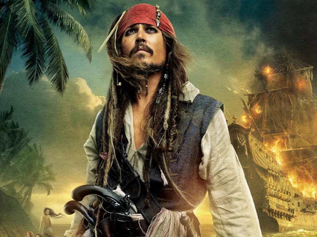 Kapten Jack Sparrow di Pirate of Caribean. (Photo/Disney)