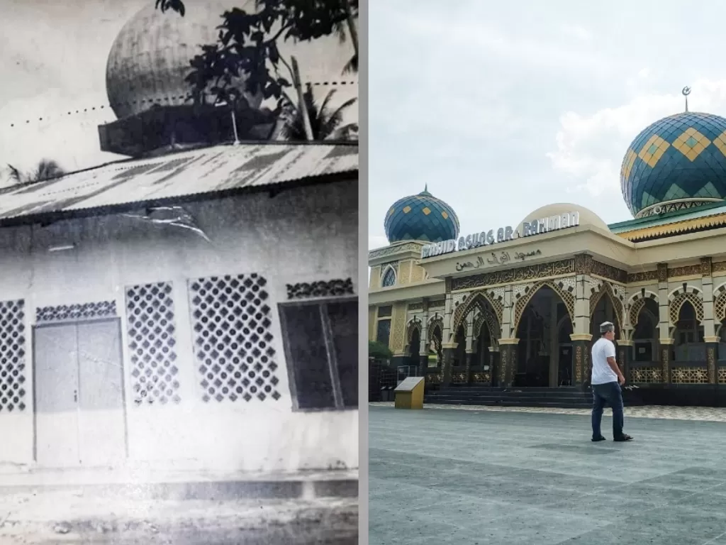 Masjid Ar-Rahman dulu dan sekarang (Riki Ariyanto/IDZ Creators)