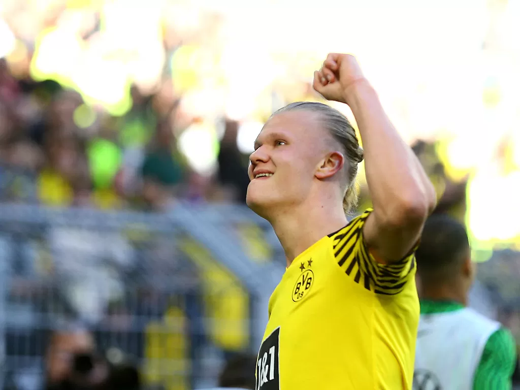 Penyerang Borussia Dortmund, Erling Haaland. (REUTERS/Thilo Schmuelgen)