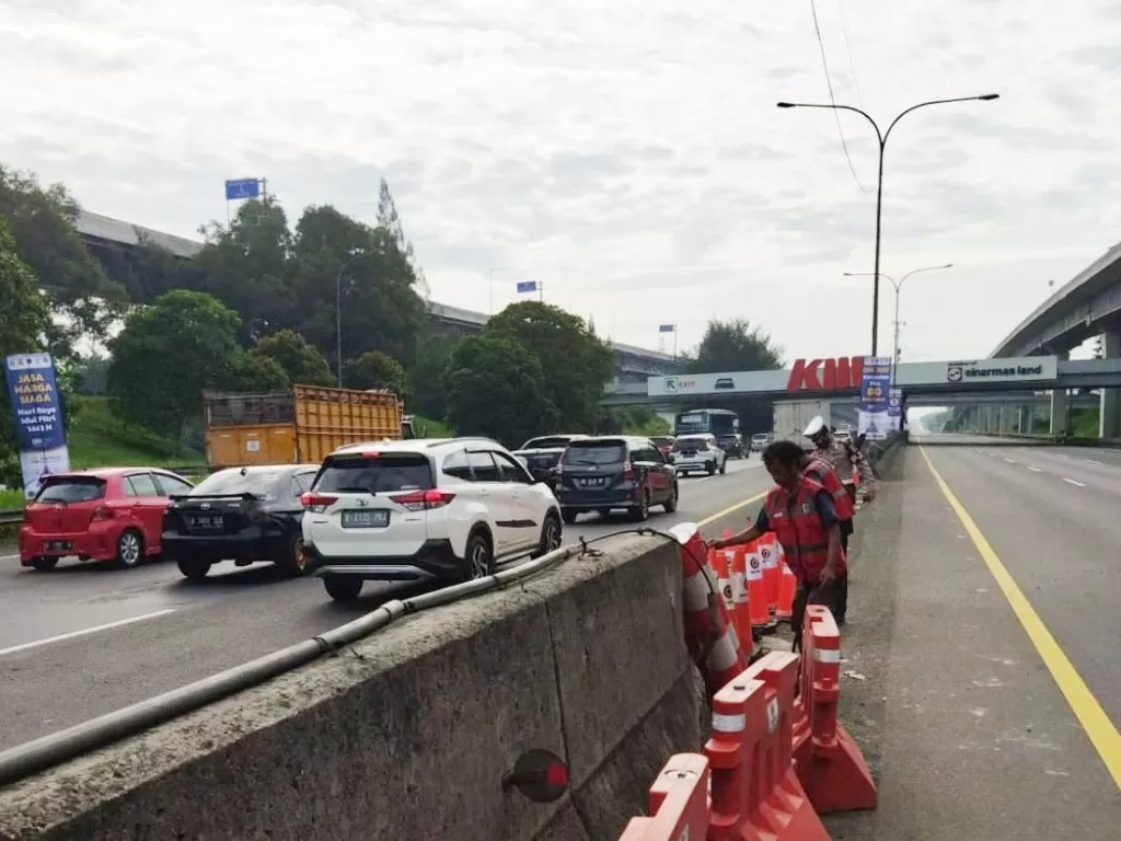 One Way di tol Jakarta-Cikampek resmi ditutup (Dok. Jasa Marga)