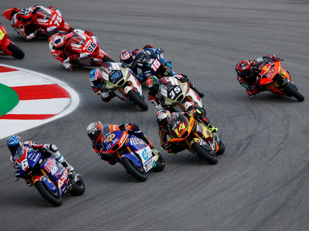 Pebalap MotoGP. (REUTERS/Pedro Nunes)