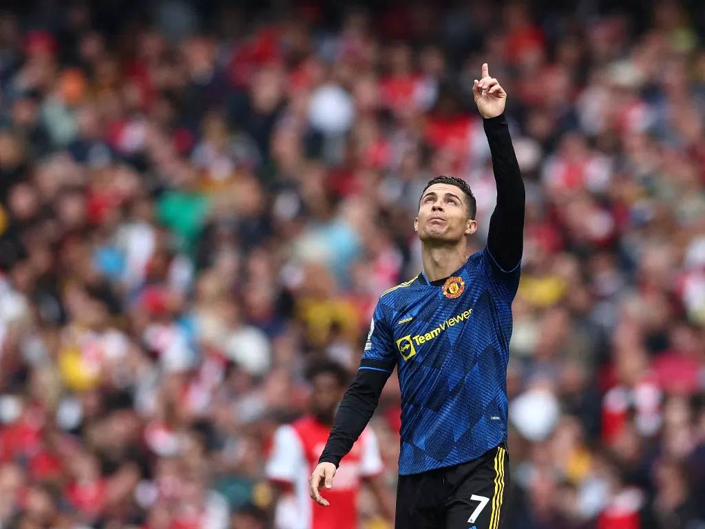 Megabintang Manchester United, Cristiano Ronaldo. (REUTERS/David Klein)