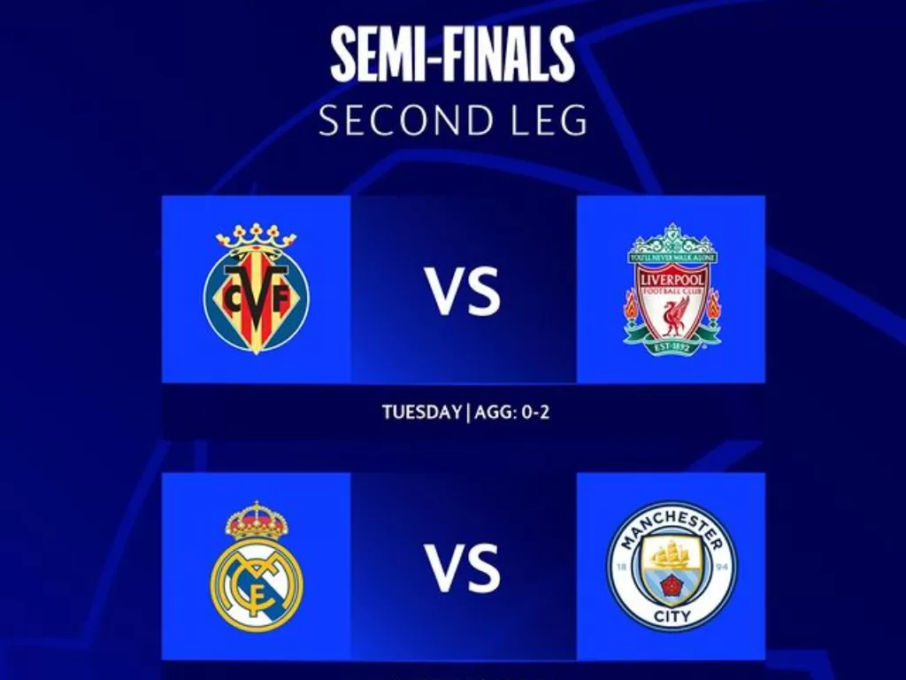 Semifinal leg 2 Liga Champions musim 2021/2022. (Instagram/@championsleague)