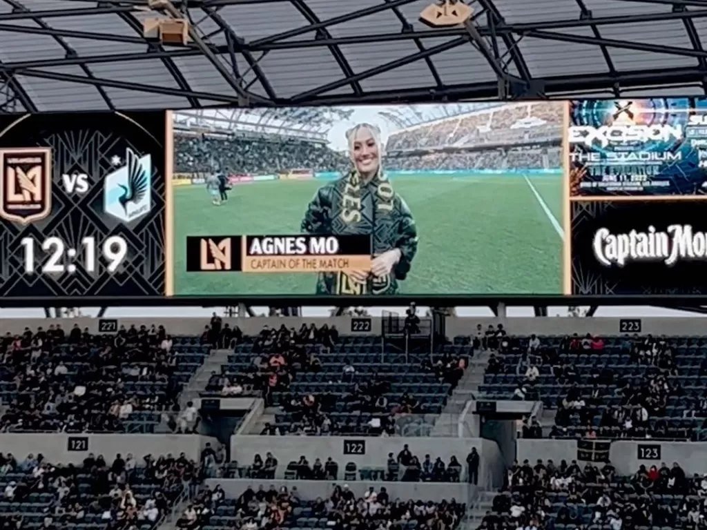 Agnez Mo tampil di screen laga LA FC di liga MLS (Instagram/@agnezmo)