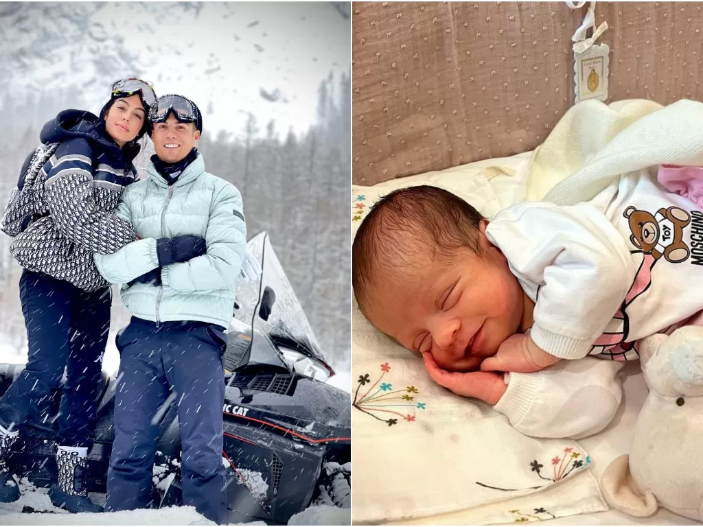 Georgina Rodriguez ungkap nama bayi perempuannya dengan Cristiano Ronaldo. (Instagram/@georginagio)
