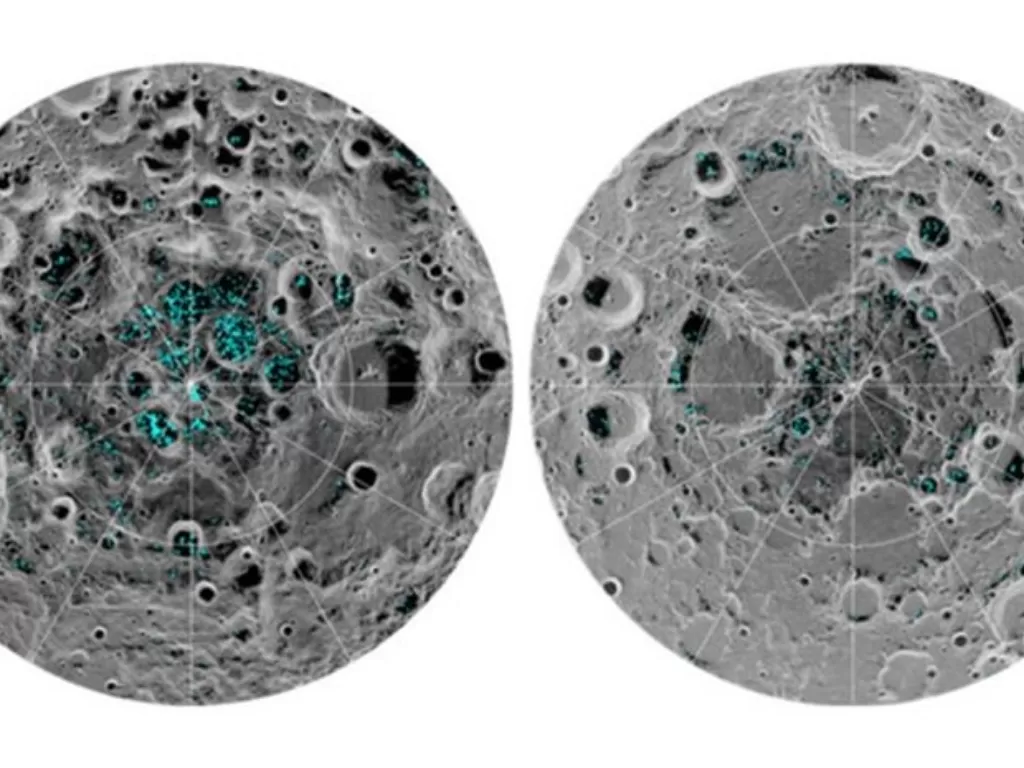 Hasil penelitian Bulan yang mencuri air dari Bumi. (NASA)