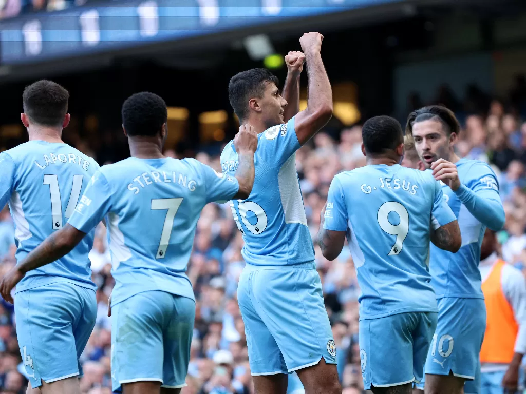 Manchester City pesta gol atas Newcastle. (REUTERS/Phil Noble)