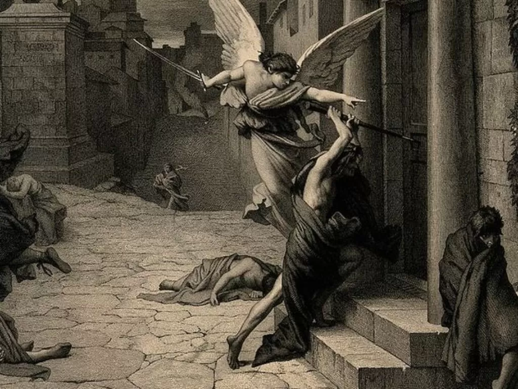 Ilustrasi wabah Athena. (History)