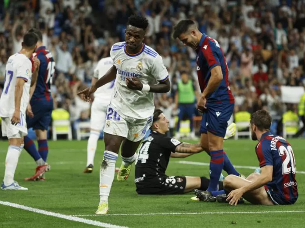 Levante dikalahkan telak oleh Real Madrid dan jadi klub denga Degradasi terbanyak. (REUTERS/Susana Vera)