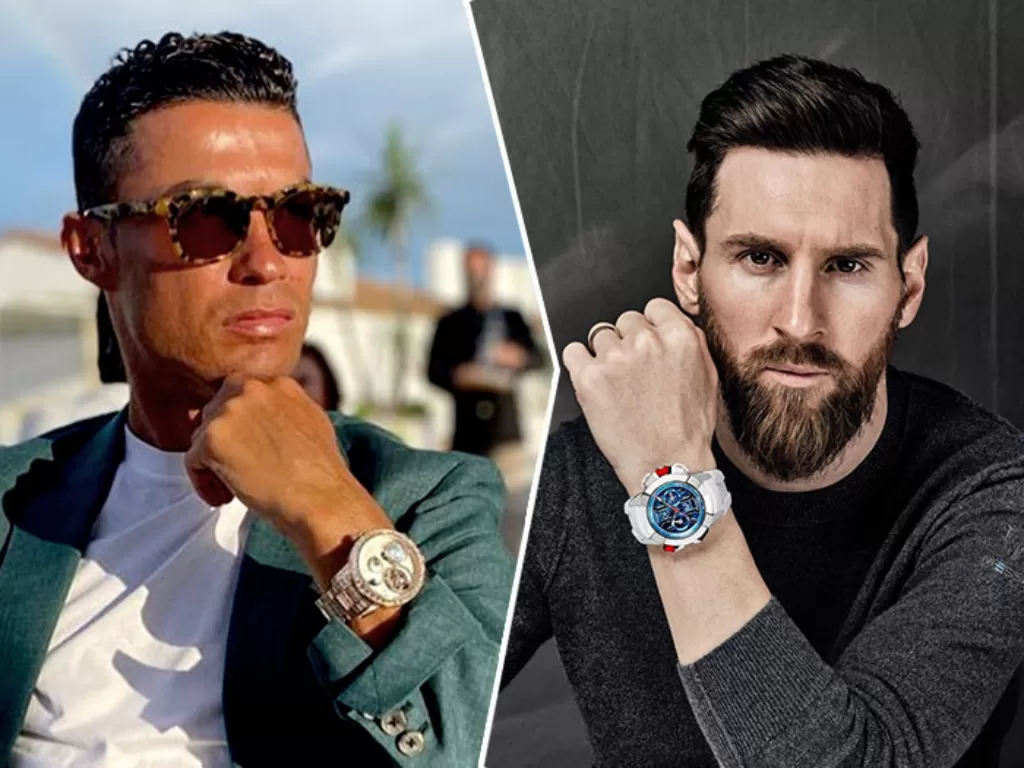 Cristiano Ronaldo dan Lionel Messi masuk 10 atlet dengan pendapatan tertiggi di dunia. (Instagram/cristiano/leomessi)