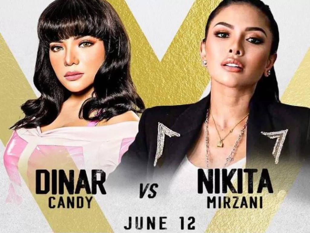 Dinar Candy dan Nikita Mirzani (Instagram/@holywingssportshow)