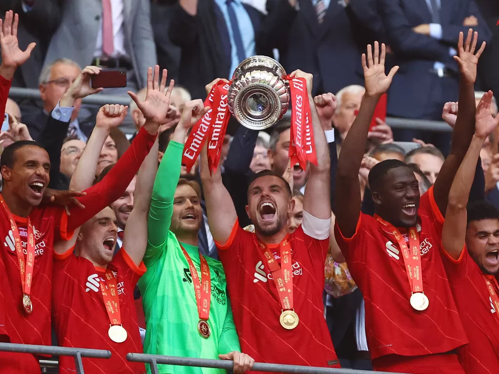 Liverpool juara Piala FA 2022. (REUTERS/Hannah Mckay)