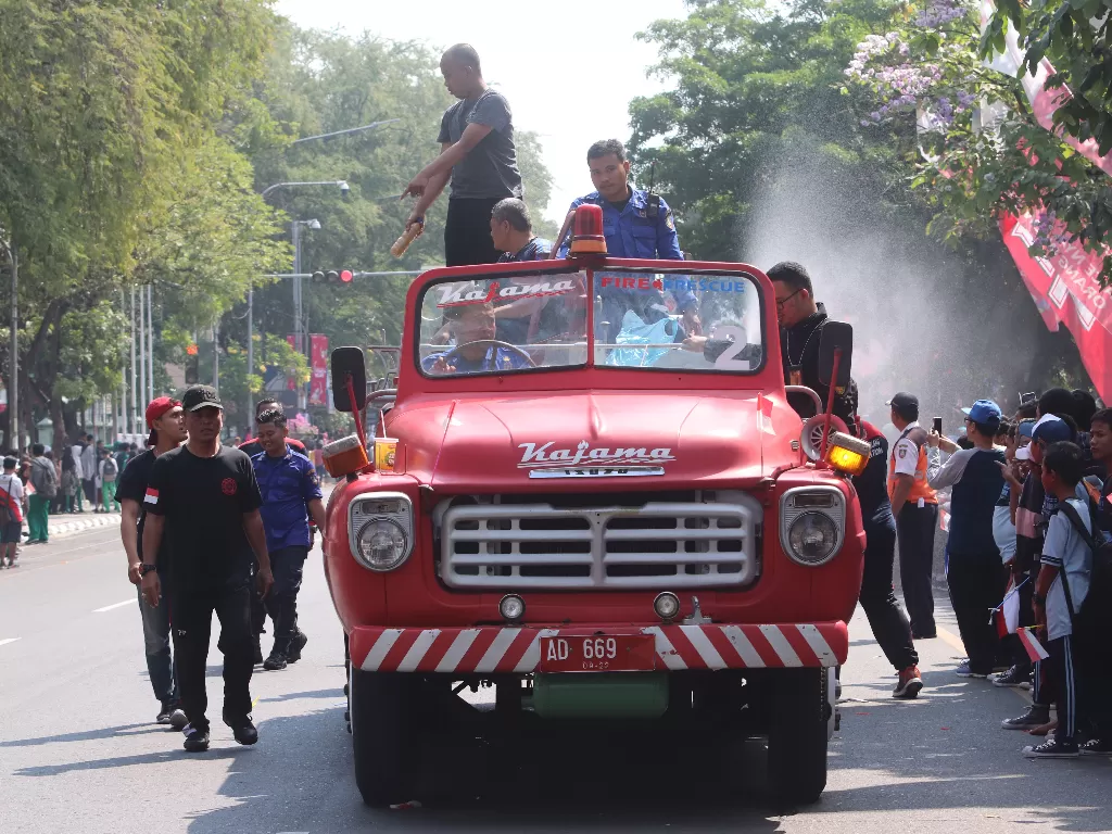Mobil Pemadam Kebakaran Tertua di Indonesia. (Sunaryo Haryo Bayu/IDZ Creators)