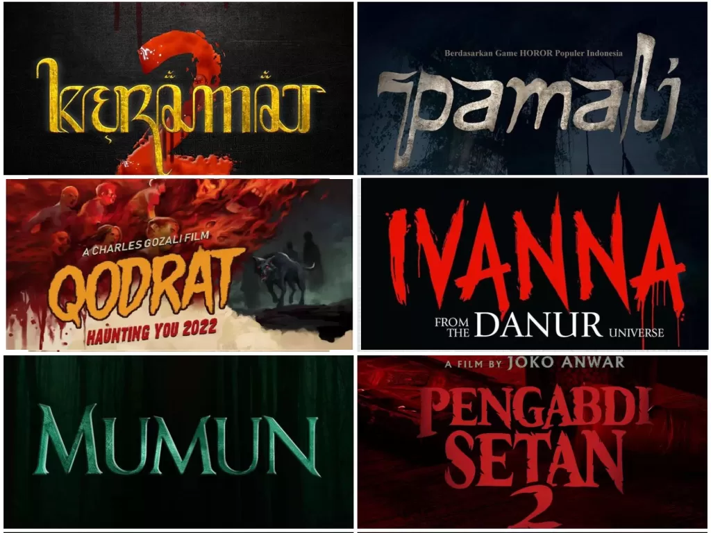 Deretan film horor Indonesia terbaru 2022 yang akan tayang. (Twitter/moviemenfes).