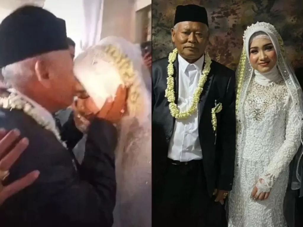 Kakek viral yang nikahi gadis 19 tahun. (TikTok/@dianarista84)