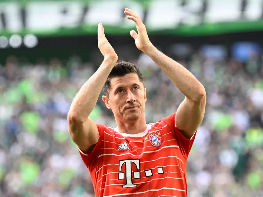 Penyerang andalan Bayern Munchen Robert Lewandowski. (REUTERS/Fabian Bimmer)