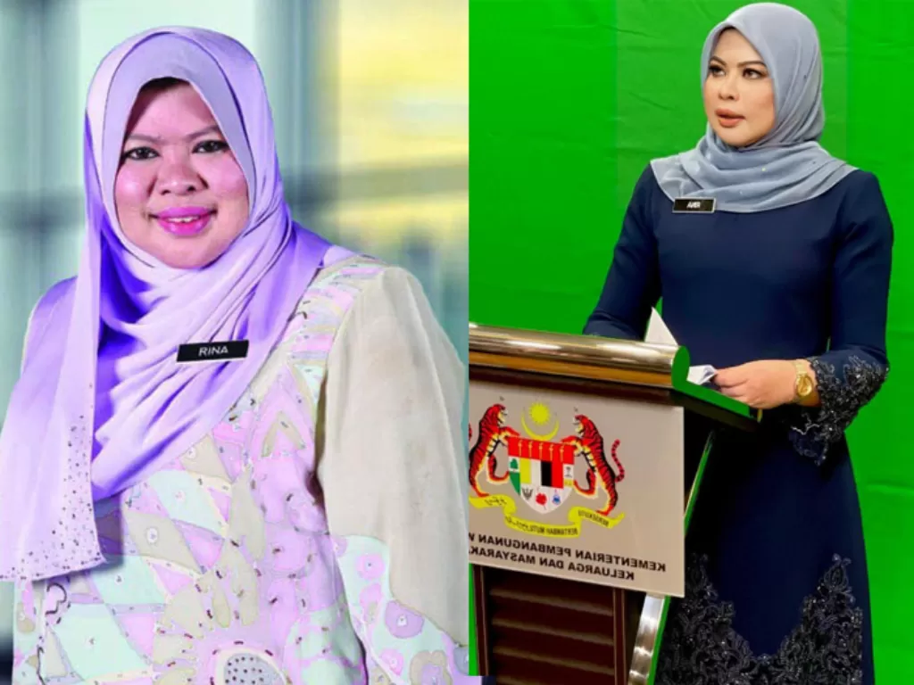 Rina Harun Menteri Pembangunan Perempuan Malaysia sebelum dan sesudah operasi. (Foto/Ist/Instagram)