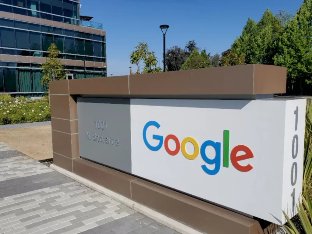 Ilustrasi - logo di kantor Google, California, AS. (REUTERS/Paresh Dave) Tech