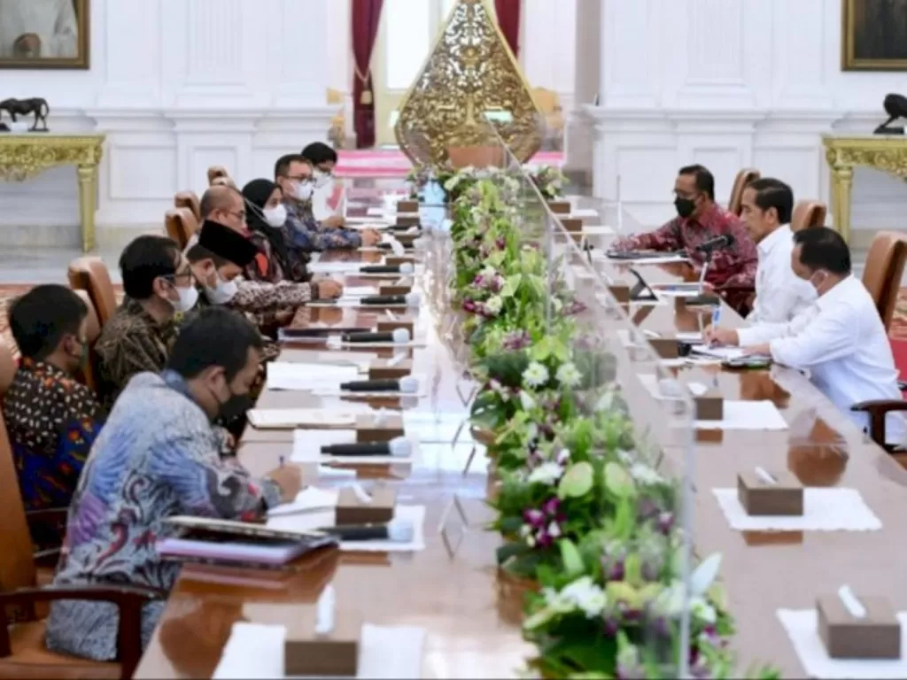 Presiden Jokowi bertemu dengan KPU (dokumen Setkab)