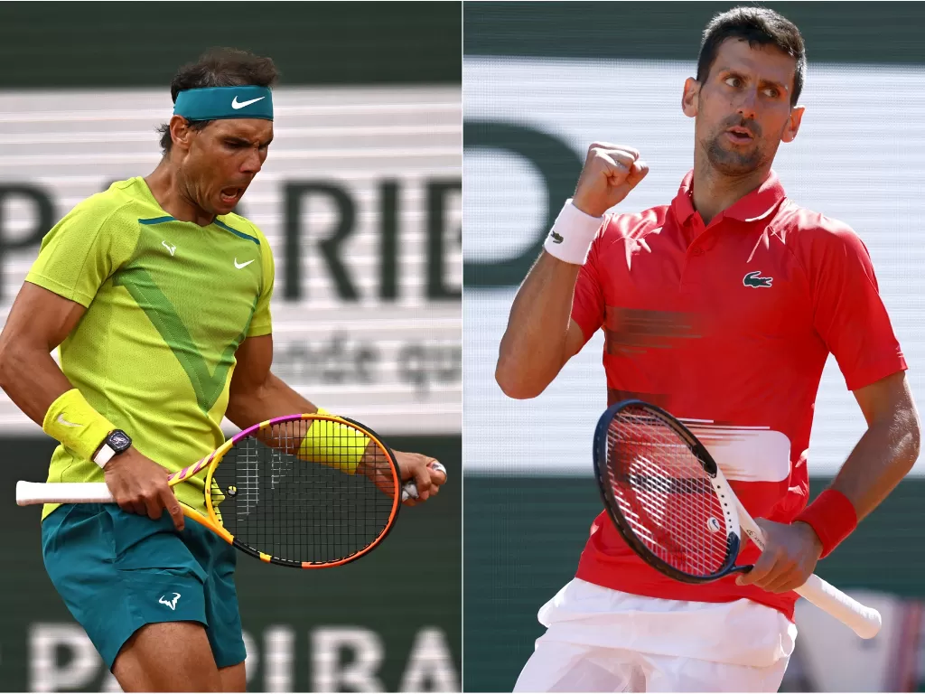 Rafael Nadal (kiri), Novak Djokovic (kanan). (REUTERS/Dylan Martinez/Yves Herman)