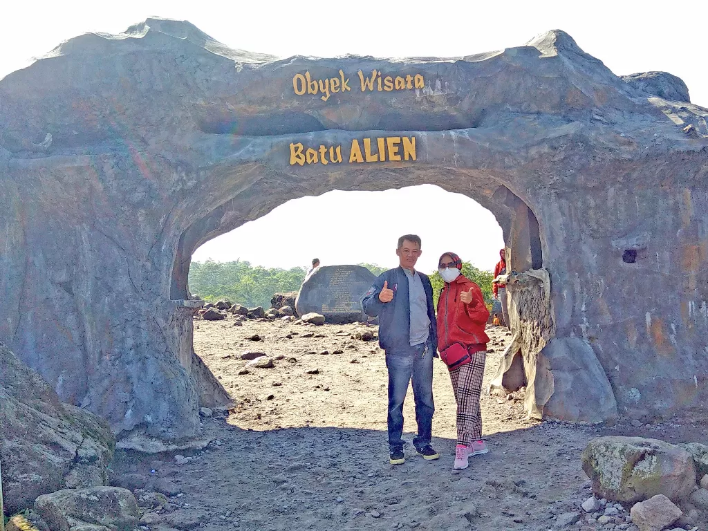 Batu Alien di kaki Gunung Merapi. (Eko Haryanto/IDZ Creators)