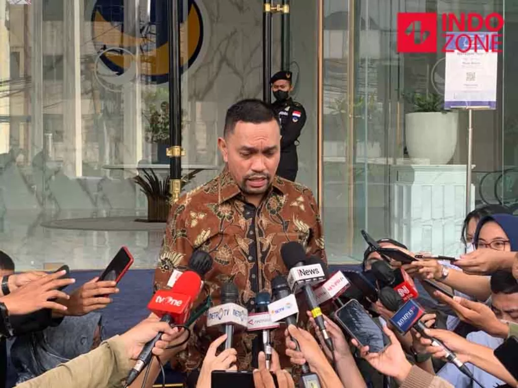 Ketua Panitia Pelaksana atau Organizing Committee (OC) Formula E Jakarta, Ahmad Sahroni (INDOZONE/Harits Tryan)