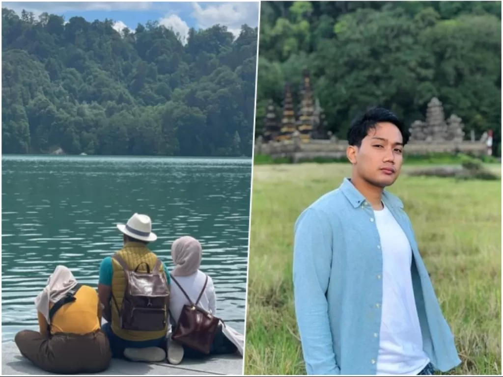 Atalia Praratya bersama Ridwan Kamil di Sungai Aare, Swiss. (Instagram @ataliapr) dan Emmeril Kahn Mumtadz (Instagram/@emmerilkahn)