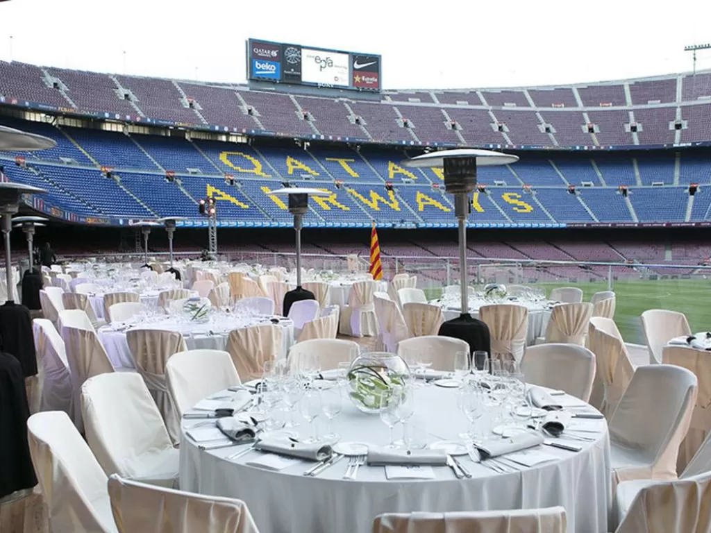 Penempatan ruangan untuk pesta pernikahan di Camp Nou. (Dok. Barcelona)