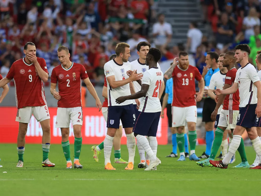 Timnas Inggris kalah dari Hungaria 1-0. (REUTERS/Lee Smith)