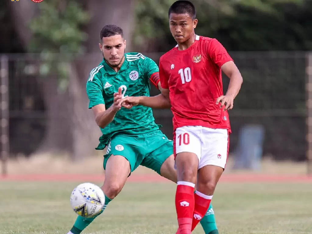 Timna U-19 Indonesia ketika melawan Aljazair untuk memperebutkan posisi kesembilan di Toulon Cup. (PSSI)