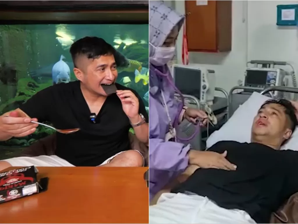 Irfan Hakim dilarikan ke RS gegara makan keripik terpedas (YouTube/tanboy kun/deHakims Story)