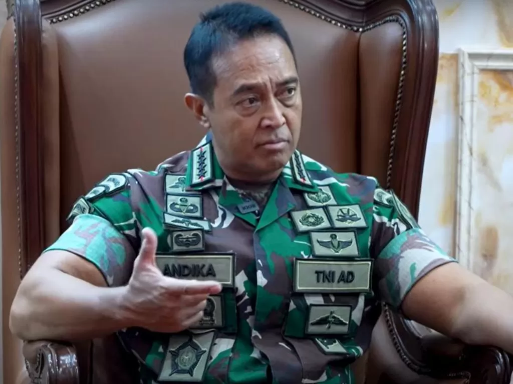 Panglima TNI Jenderal Andika Perkasa. (Tangkapan layar YouTube Jenderal Andika Perkasa)