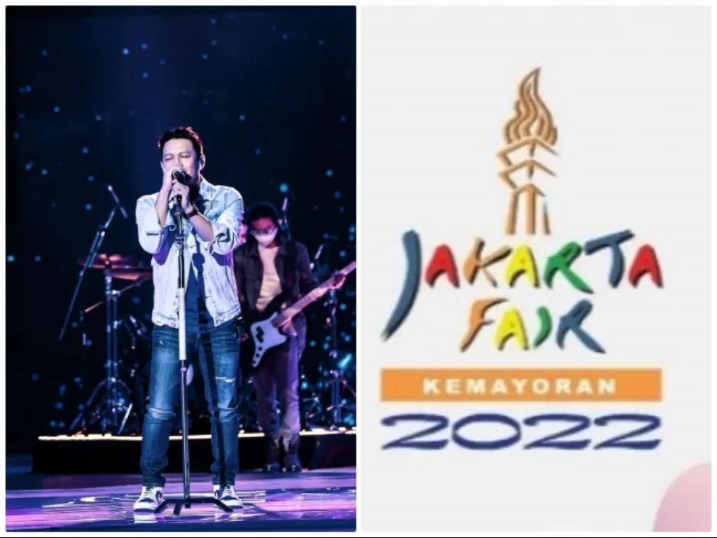 NOAH (Instagram@noah_site) dan banner Jakarta Fair 2022. (Dok. Pemprov DKI Jakarta)