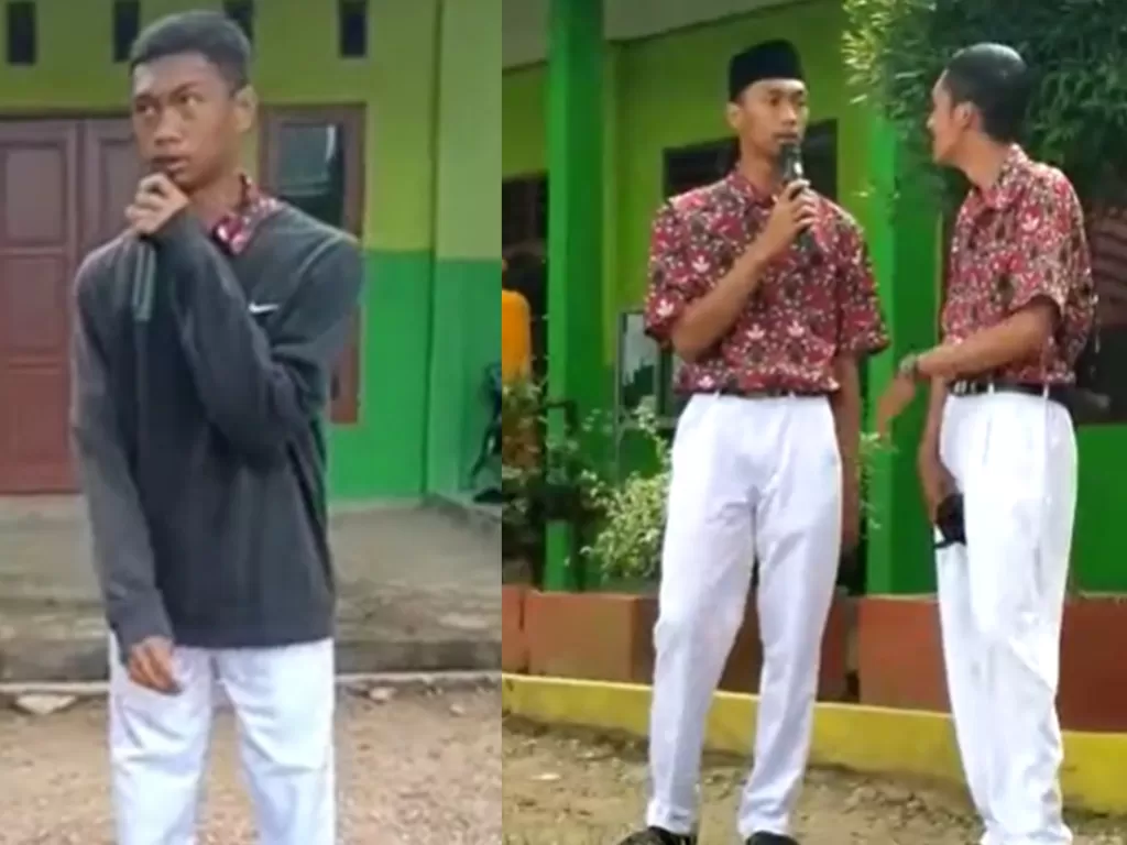Siswa SMAN 7 Berau yang memiliki suara mirip Jokowi. (TikTok/@rohadikurniawanrk)
