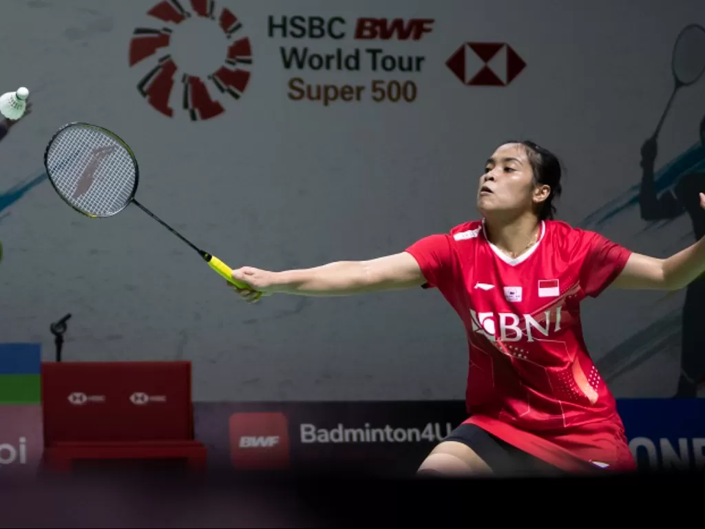 Gregoria Mariska Tunjung bakal jadi pembuka wakil tuan rumah di hari kedua Indonesia Open 2022. (ANTARA FOTO/Muhammad Adimaja)