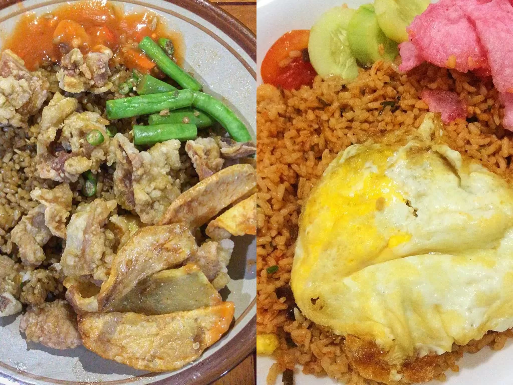 Nasi goreng terdekat dan enak di Bandung (Instagram/@redvevanilla/@hendrasudjianto)