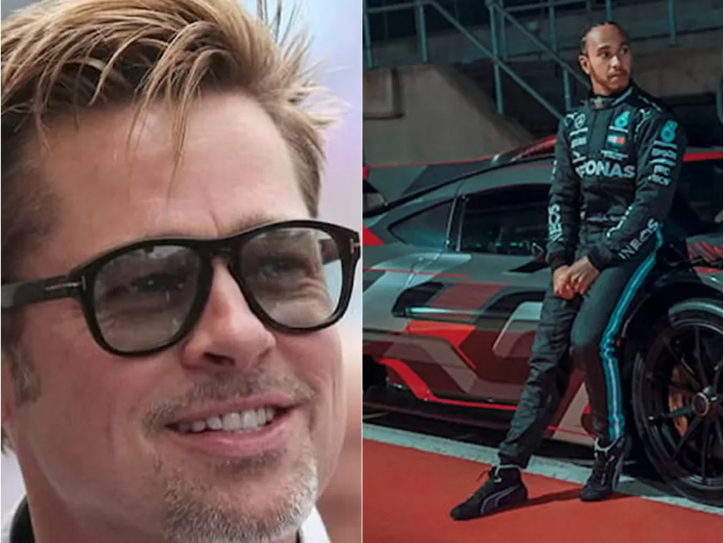 Brad Pitt membintangi film tentang balap F1 bersama dengan Lewis Hamilton yang menjadi produser (Instagram/Mercedes AMG)