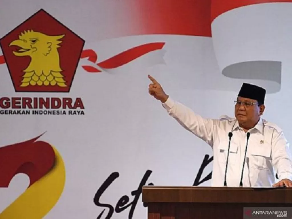 Ketua Umum Partai Gerindra Prabowo Subianto. (ANTARA FOTO/Sigid Kurniawan)