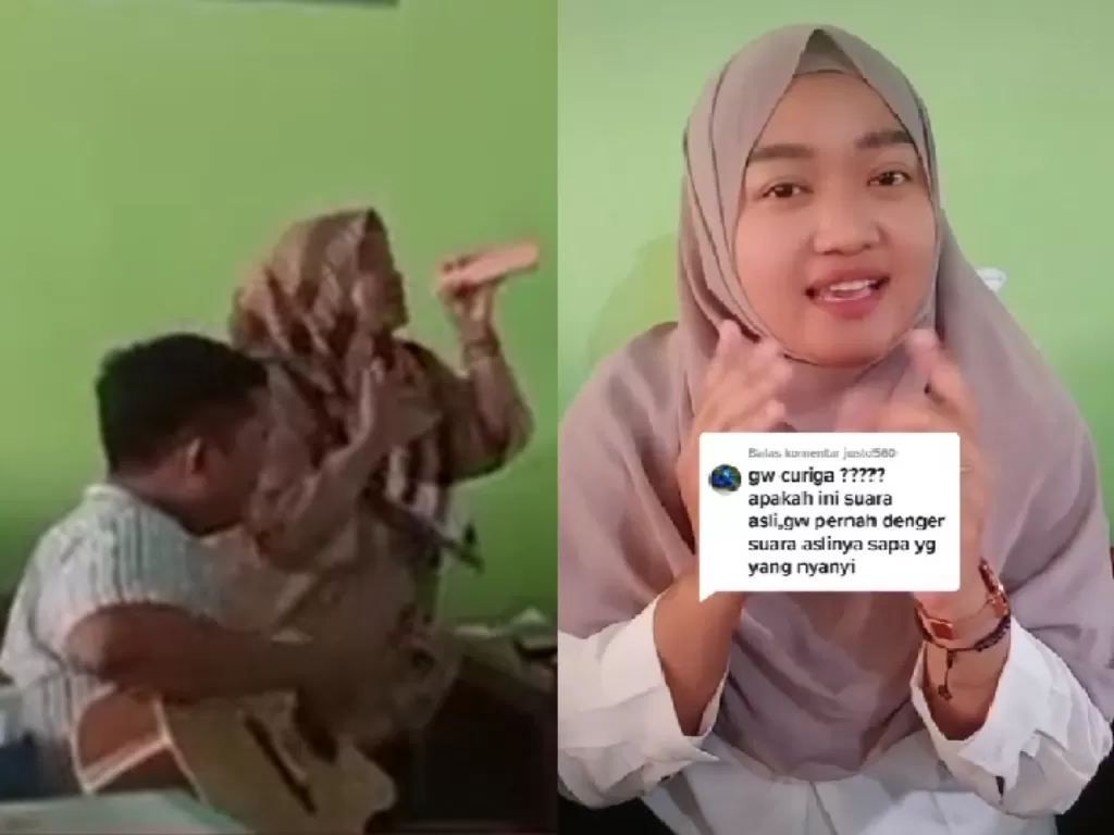 Video viral seorang guru SMK cover lagu Tak Ingin Usai. (Tiktok/Subbhans).