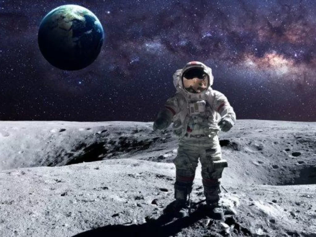 Astronot mendarat di bulan. (Wanderingalpha)
