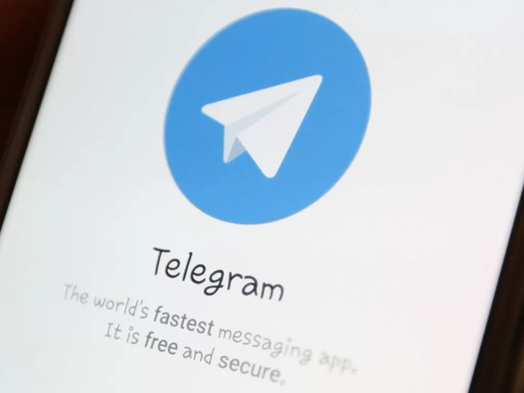 ilustrasi logo Telegram.(REUTERS/Ilya Naymushin)