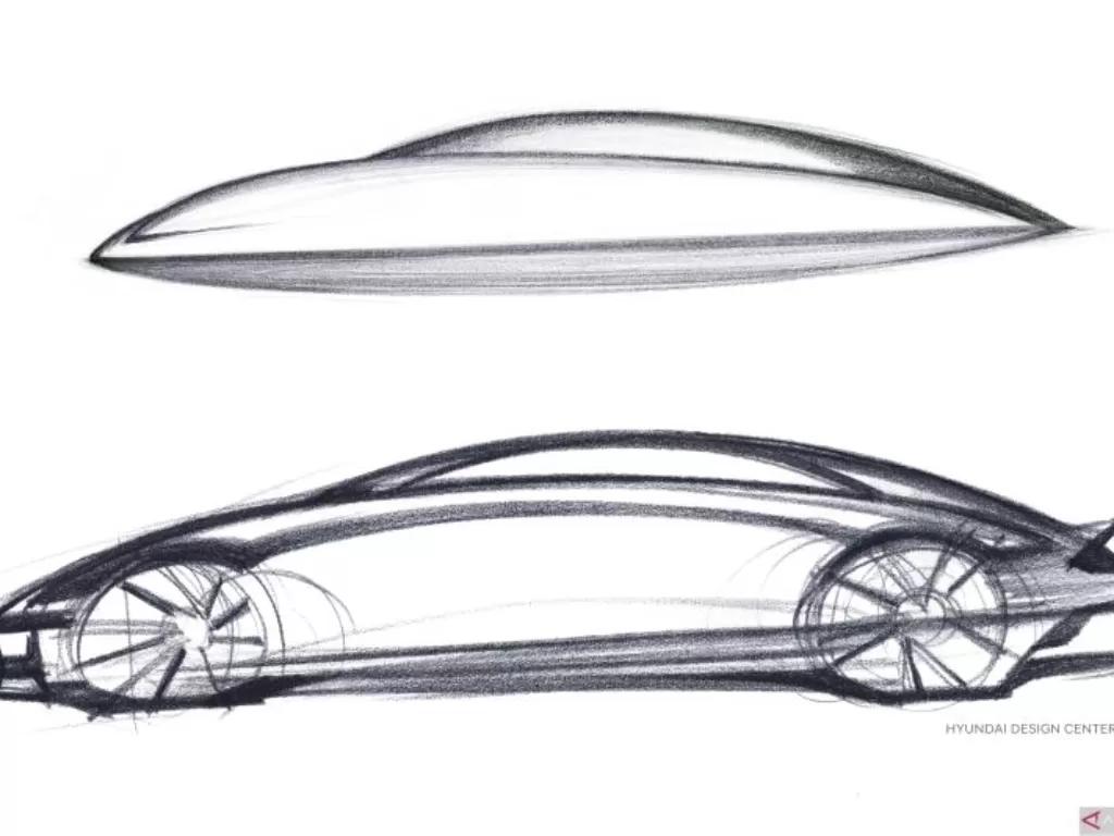 Hyundai ungkap sketsa desain IONIQ 6 (ANTARA/HO HYUNDAI)