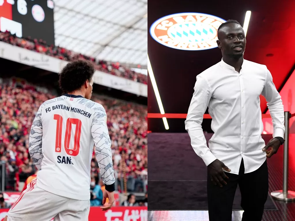 Leroy Sane (kiri), Sadio Mane (kanan). (Instagram/@leroysane/REUTERS/Andreas Gebert)