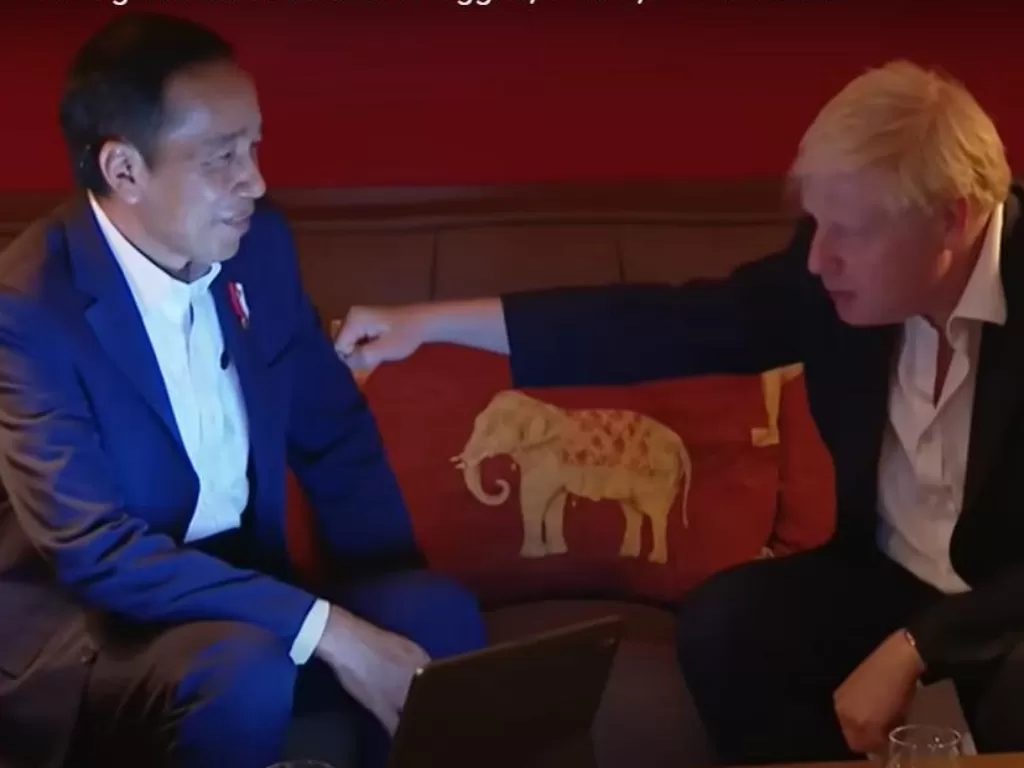 Presiden Joko Widodo (Jokowi) dan PM Inggris Boris Johnson. (Youtube Sekretariat Presiden)