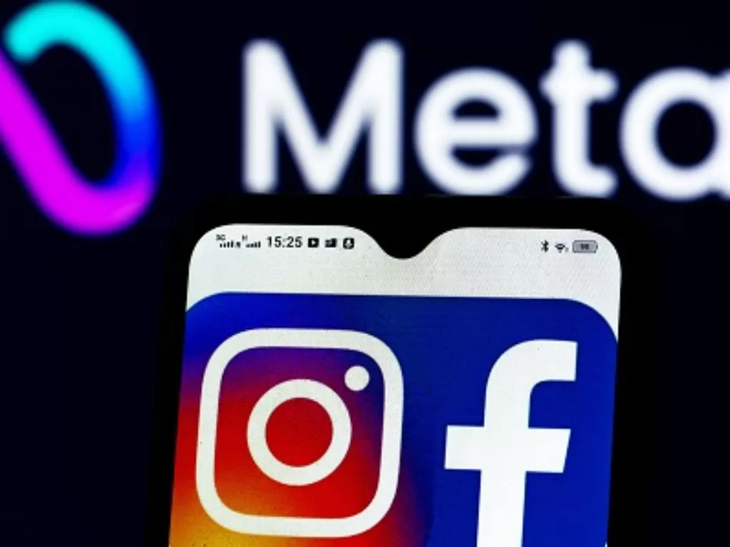 Ilustrasi anak perusahaan Meta, Facebook dan Instagram. (NYPost)