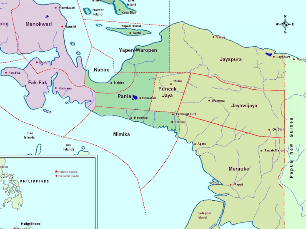 Ilustrasi peta Papua yang akan miliki 3 provinsi baru (peta-kota.blogspot.com)