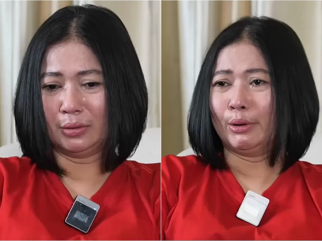 Tiara Marleen nangis diceraikan suami (YouTube/Uya Kuya TV)