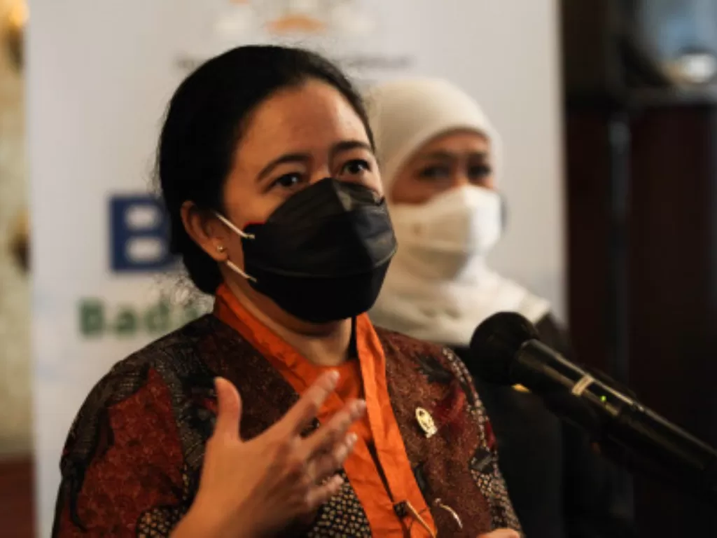 Ketua Dewan Perwakilan Rakyat (DPR) sekaligus Ketua DPP PDI Perjuangan (PDIP) Puan Maharani. (ANTARA FOTO/Didik Suhartono)