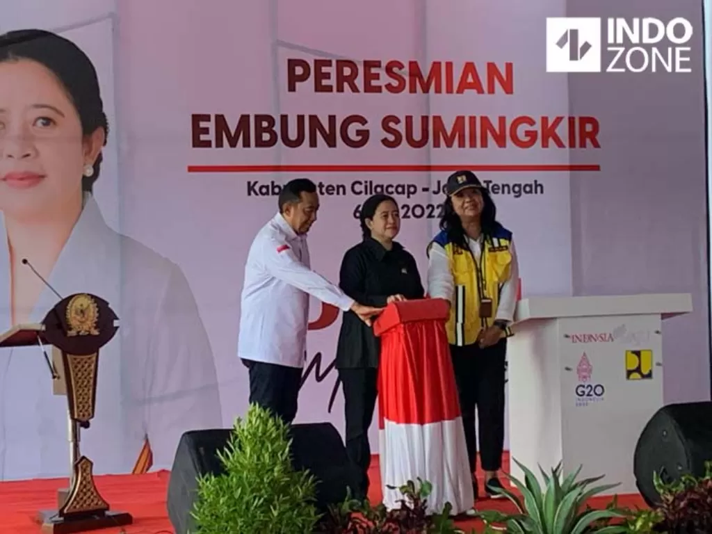 Ketua DPR RI turut meresmikan Embung Sumingkir bersama Kementerian PUPR dan Pemda Cilacap (INDOZONE/Harits Tryan)