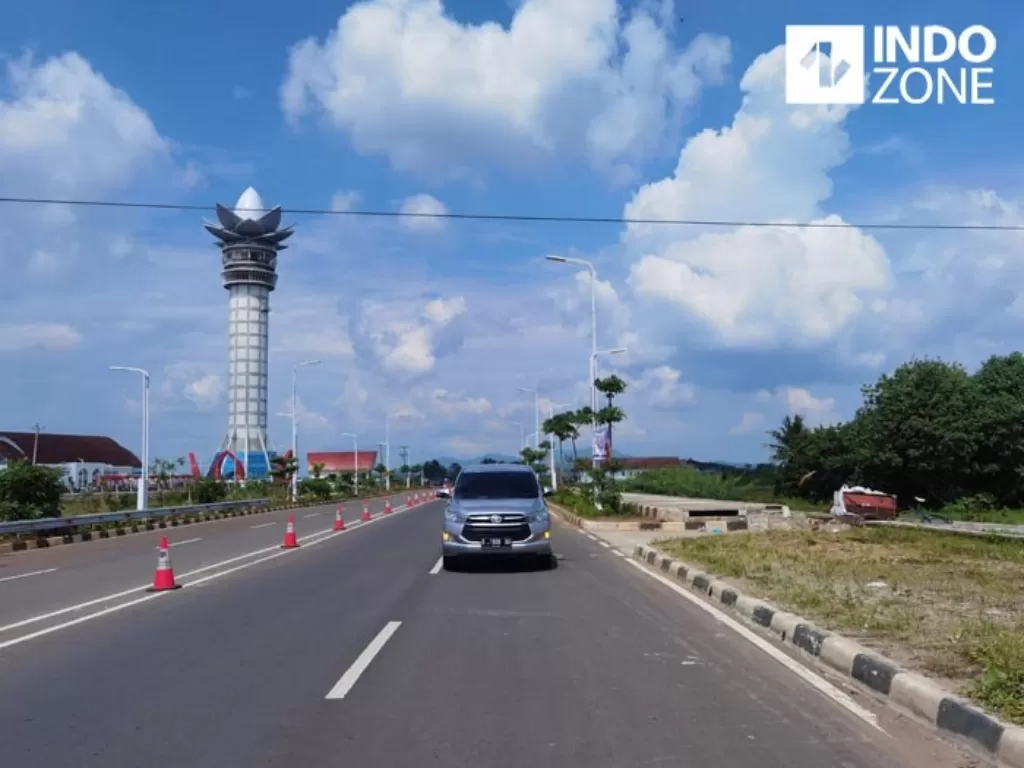 Kawasan Jalan Soekarno di Purwokerto, Jawa Tengah yang baru diresmikan Puan Maharani, Rabu (6/7/2022). (INDOZONE/Harits Tryan)